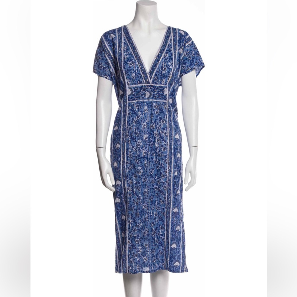Emerson Fry Blue and White Midi Dress